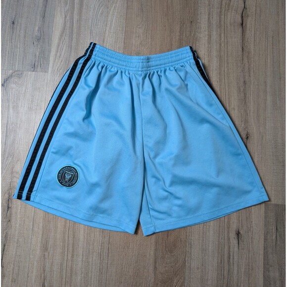 Inter Miami Size M Soccer Shorts Elastic Waist Drawstring Unbranded Futbol Messi - Picture 1 of 9
